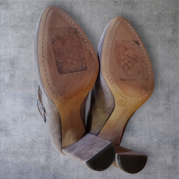 Vince Camuto Davel Women's Taupe Suede Block Heel Pump N6578* Size 7.5M - Picture 5 of 5